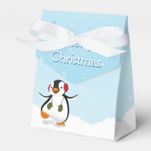 Cute Funny Winter Penguin Favour Box