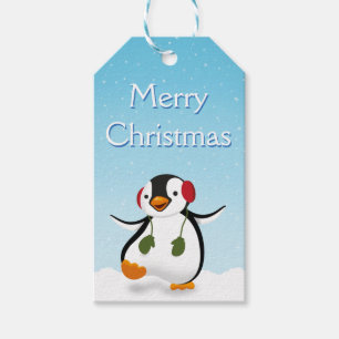 Cute Funny Winter Penguin Gift Tags