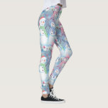 Cute Funny Winter Season Snowmen Watercolor Art Leggings<br><div class="desc">If you are looking for a pair of yoga pants or gym workout leggings that are fun, colourful, and Holiday festive, look no further than these snowmen watercolor leggings. These leggings feature a watercolor image of smiling snowmen in the December winter snow, creating a cheerful and cosy pattern. The leggings...</div>