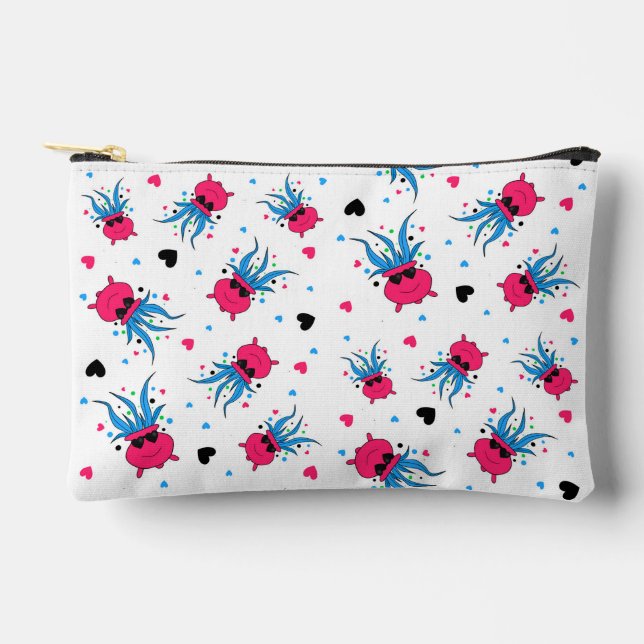 Cute Funny Witch Potion patterned Accessory Pouch (Front)