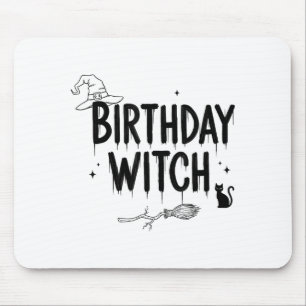Cute Funny Witch Witchy Birthday Witches Happy Wom Mouse Mat