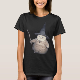 Cute Funny Wizard Cat Weird Kitten Cat Meme Spooky T-Shirt