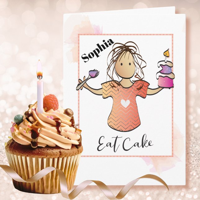 Cute Funny Woman Humourous Sassy Birthday  Card (Creator Uploaded)