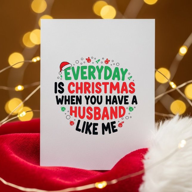 Cute Funny Xmas Card Wife Gift From Husband (Creator Uploaded)
