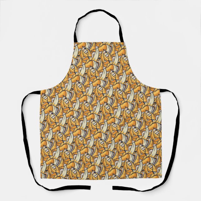 Cute funny Yellow Banana Pattern Gift Cute Summer Apron (Front)