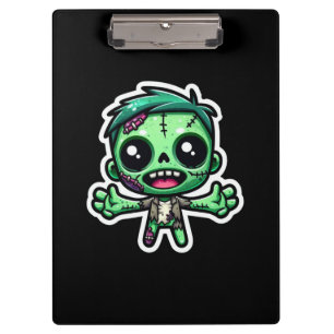 Cute, funny zombie clipboard