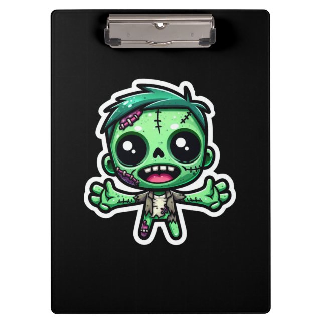 Cute, funny zombie clipboard (Front)