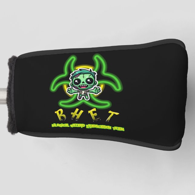 Cute, funny zombie golf head cover (Front)
