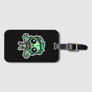 Cute, funny zombie luggage tag