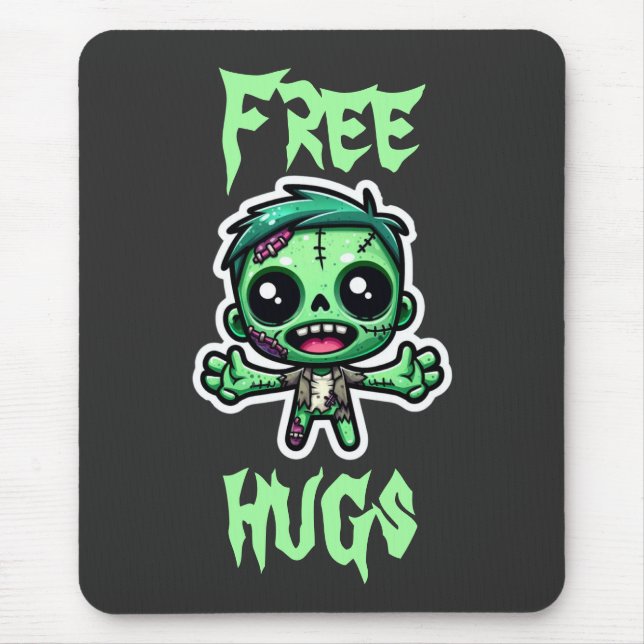 Cute, funny zombie mouse mat (Front)