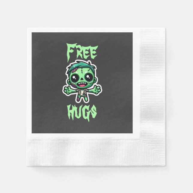 Cute, funny zombie napkin (Front)