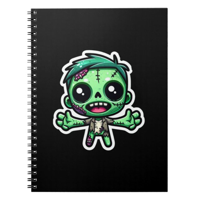 Cute, funny zombie notebook (Front)