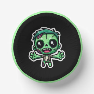 Cute, funny zombie paper plate