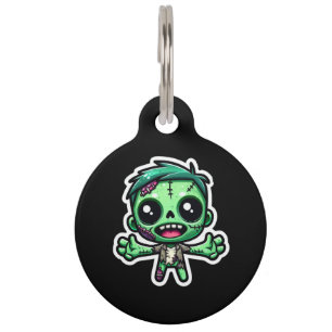 Cute, funny zombie pet tag