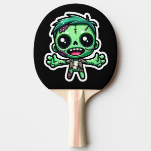 Cute, funny zombie ping pong paddle