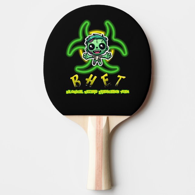 Cute, funny zombie ping pong paddle (Front)