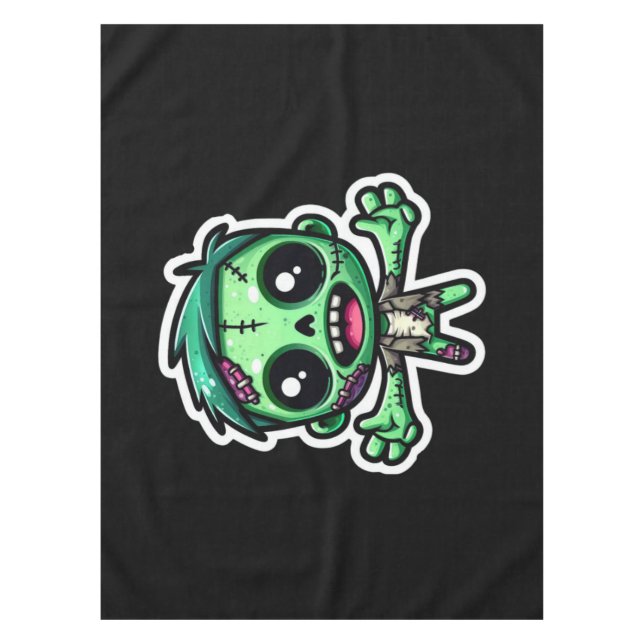 Cute, funny zombie tablecloth (Front)