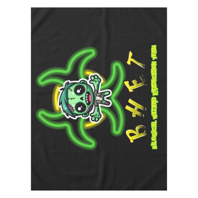 Cute, funny zombie tablecloth (Front)