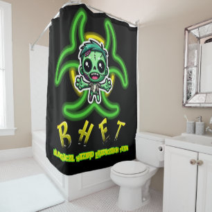 Cute, funny zombie tee shower curtain