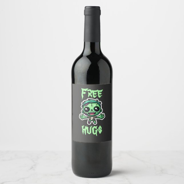 Cute, funny zombie wine label (Front)