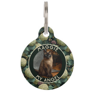 Cute Fur Parent Gift Hydrangeas Floral Pet Tag