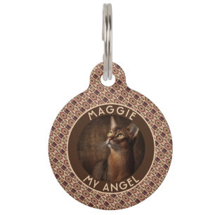 Cute Fur Parent Gift Tribal Print Pet Tag