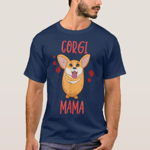 Cute Fur Parents s Dog Lover Corgi Mama Graphics T-Shirt