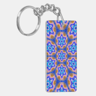 Cute Furry Flowers Pattern Key Ring