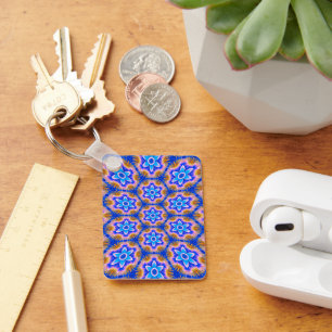 Cute Furry Flowers Pattern Key Ring