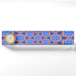 Cute Furry Flowers Pattern Nameplate