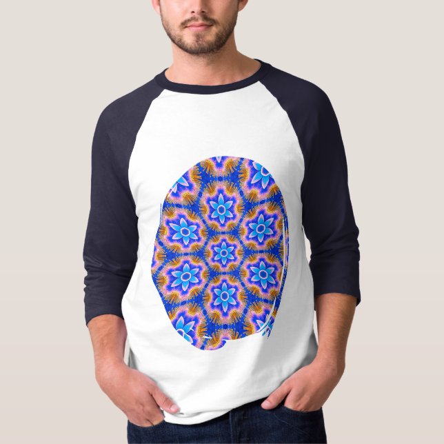 Cute Furry Flowers Pattern T-Shirt (Front)
