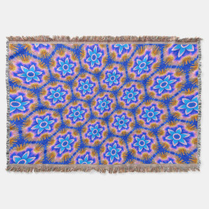 Cute Furry Flowers Pattern Throw Blanket