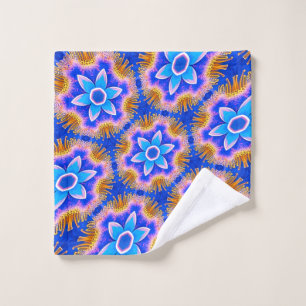 Cute Furry Flowers Pattern Wash Cloth