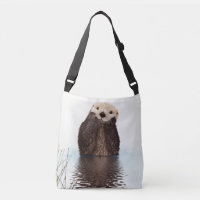 Cute Furry Otter In Water