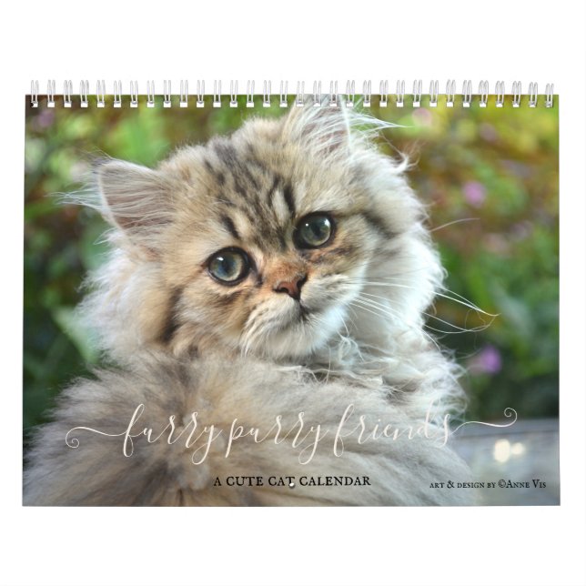 Cute Furry Purry Cat Lovers Calendar (Cover)