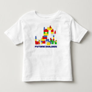 Cute FUTURE BUILDER Design w/ -Style Blocks Toddler T-Shirt