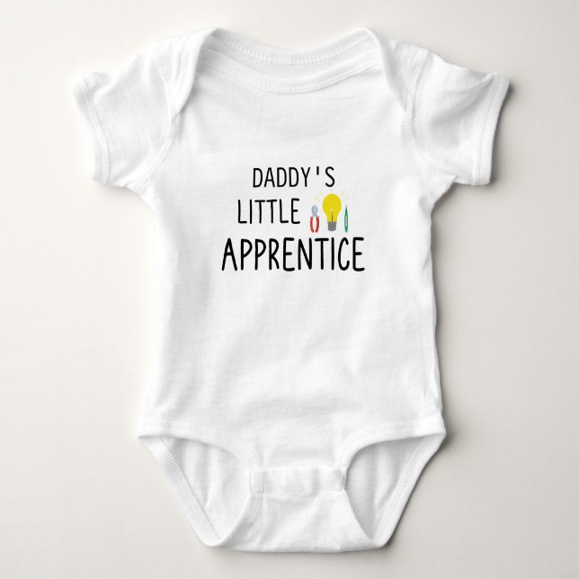Cute Future Electrician - Daddy's Apprentice Baby Bodysuit (Front)