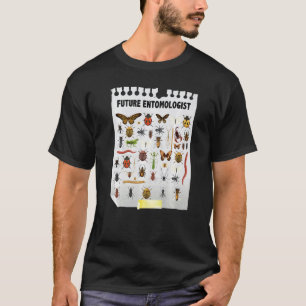 Cute Future Entomologist Insect Chart & Bug Catche T-Shirt