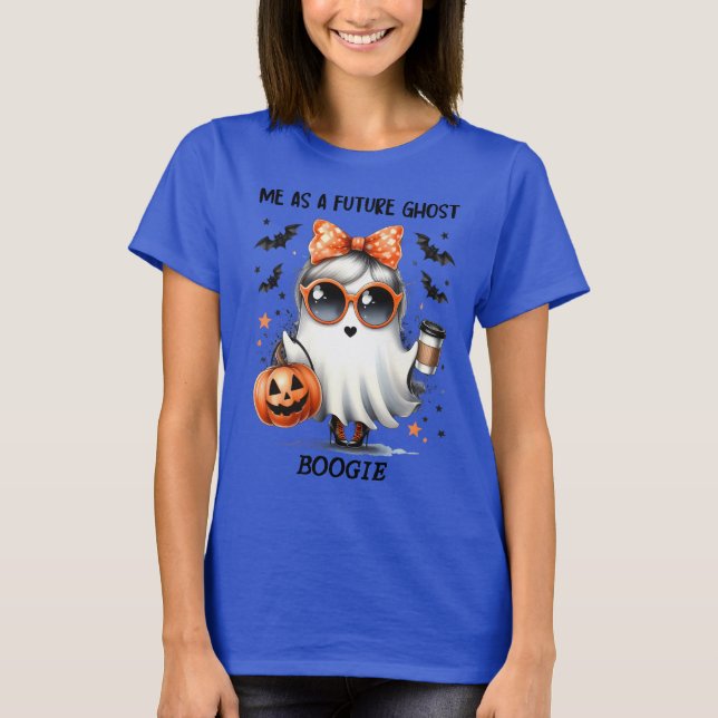 Cute Future Ghost Halloween T-Shirt (Front)