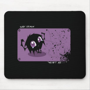 Cute Fuzzy Demon Cartoon Mouse Mat
