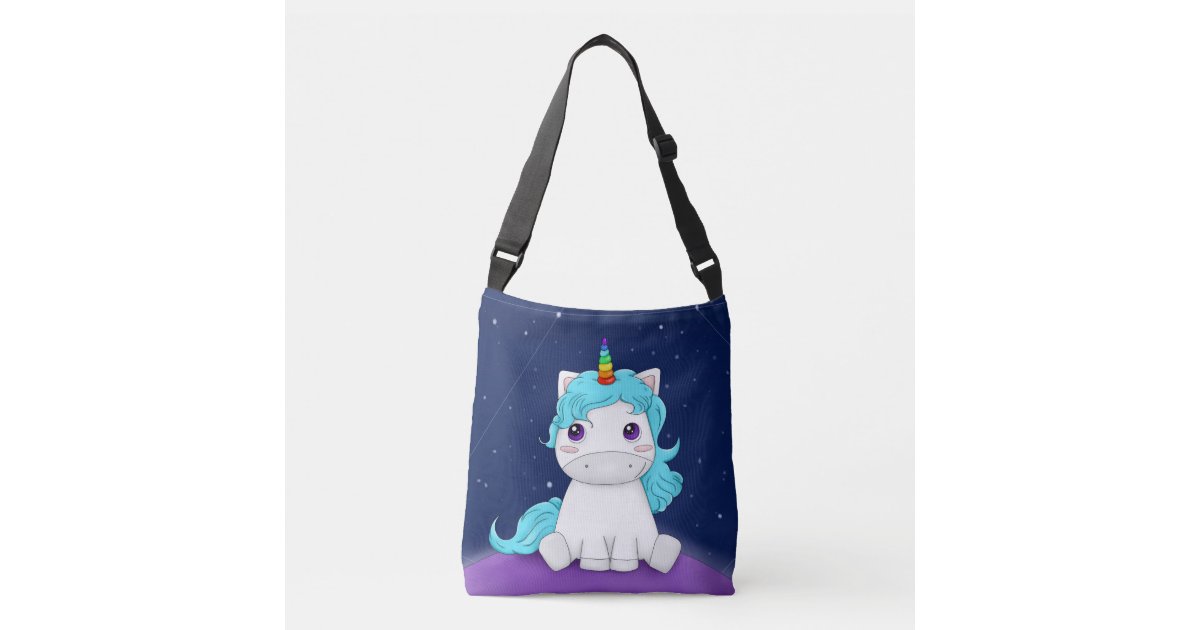 Cute Galactic Unicorn Crossbody Bag Zazzle Co Uk