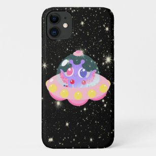 Cute Galaxy Alien Outer Space UFO Case-Mate iPhone Case