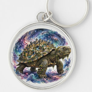 Cute Galaxy Turtle Keychain