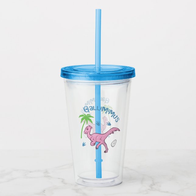 Cute Gallimimus Acrylic Tumbler (Front)