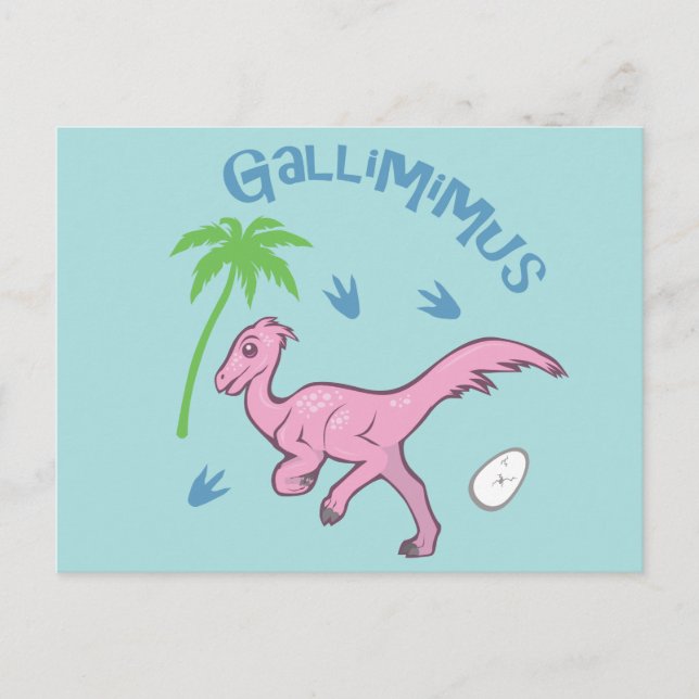 Cute Gallimimus Postcard (Front)