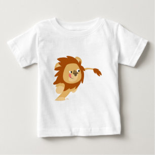 Cute Galloping Cartoon Lion Baby T-Shirt