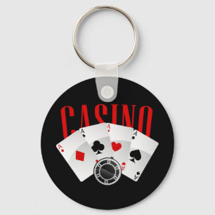 Cute gambling casino lovers key ring
