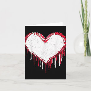 Cute Game Day Baseball Softball Heart Funny Sport Card