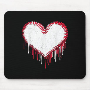 Cute Game Day Baseball Softball Heart Funny Sport Mouse Mat