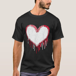 Cute Game Day Baseball Softball Heart Funny Sport T-Shirt